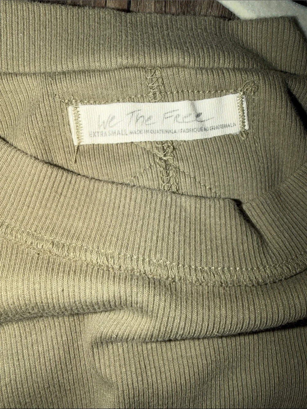 Free People Olive Ribbed Tank